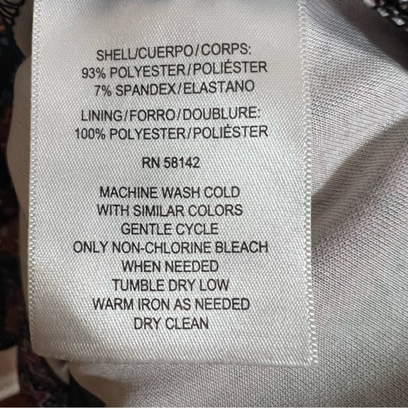 MAGGY LONDON Blue Pink Sheath Dress Sleeveless Midi Career Cocktail Party Sz 10 - Picture 10 of 10